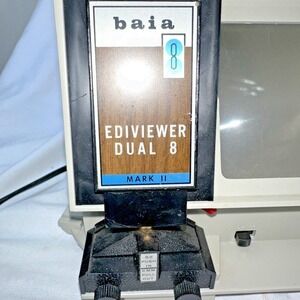Vintage Baia Ediviewer Mark II Dual 8 Movie Film Editor Untested Light Works